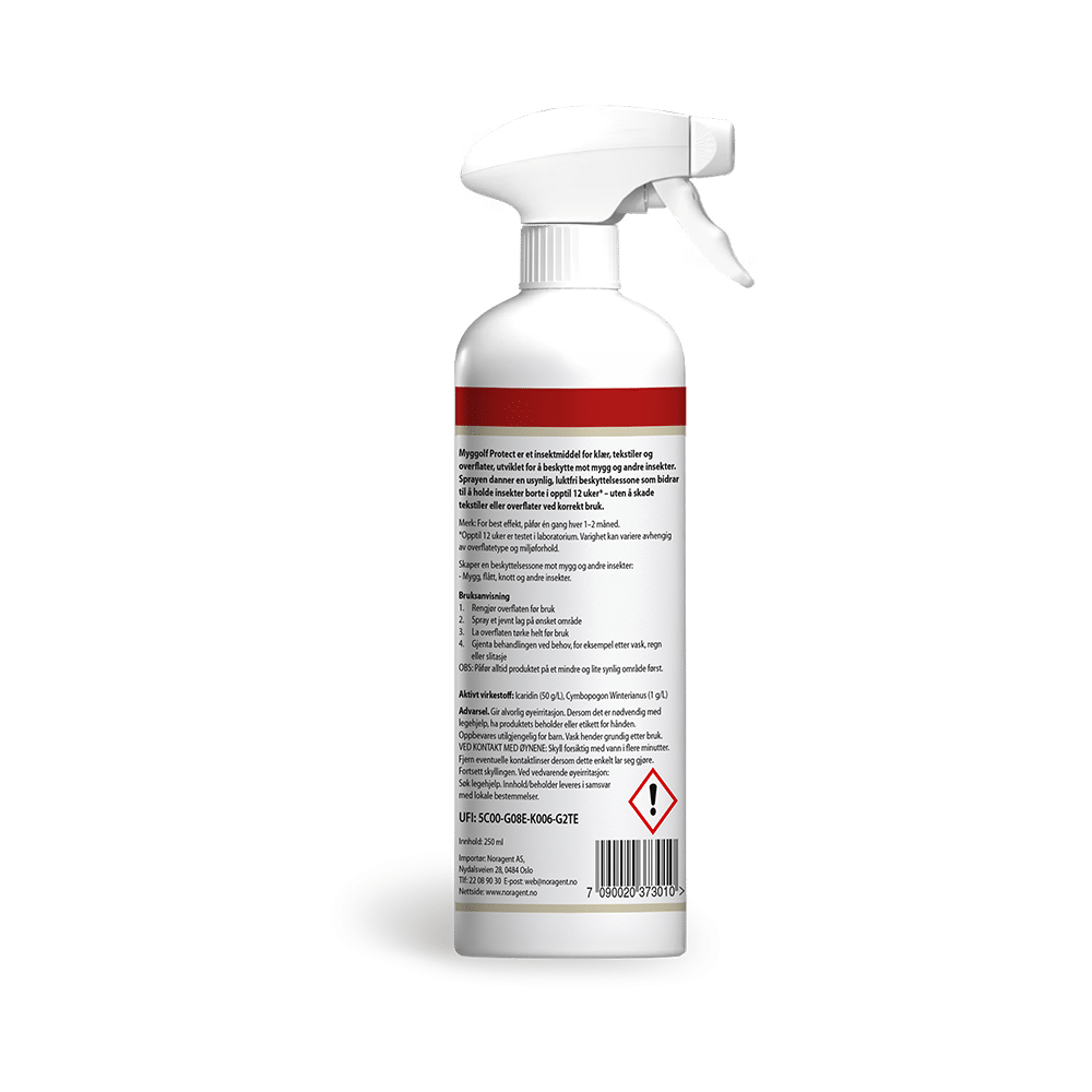 Myggolf PROTECT Insektmiddel for klær og overflater 250ml - Image 2